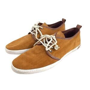 Blackstone Viktor Retro Indie Sneakers Lace Up Mod Cut Suede Herringbone Mens 44